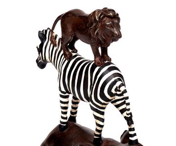 Brillibrum Afrikafigur Figur Elefant Löwe Zebra Afrika Skulptur Safari Tierfigur Dekofigur