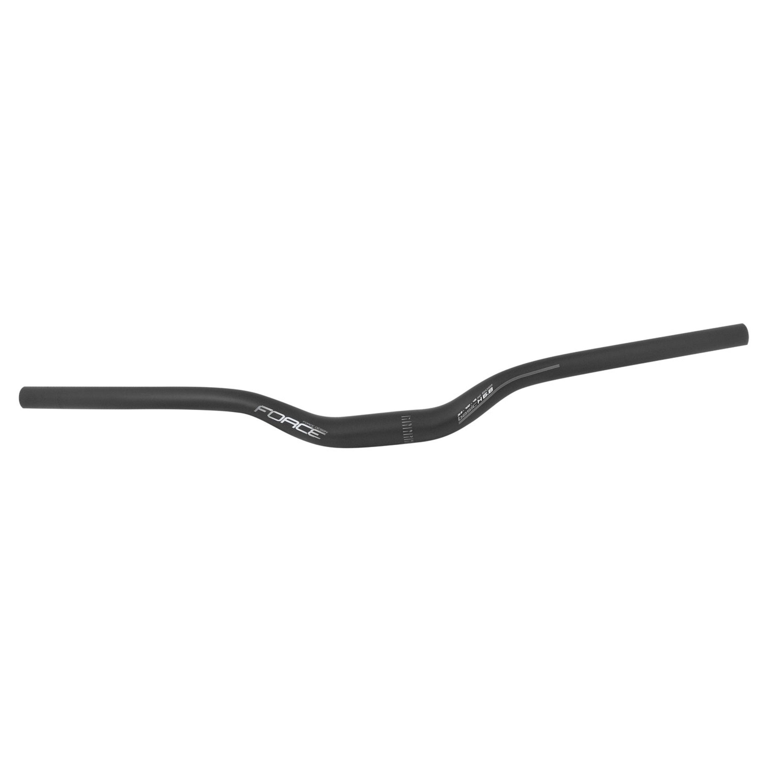 Fahrradlenker Lenker F BASIC H6.8 gebogen Alu, mattschwarz