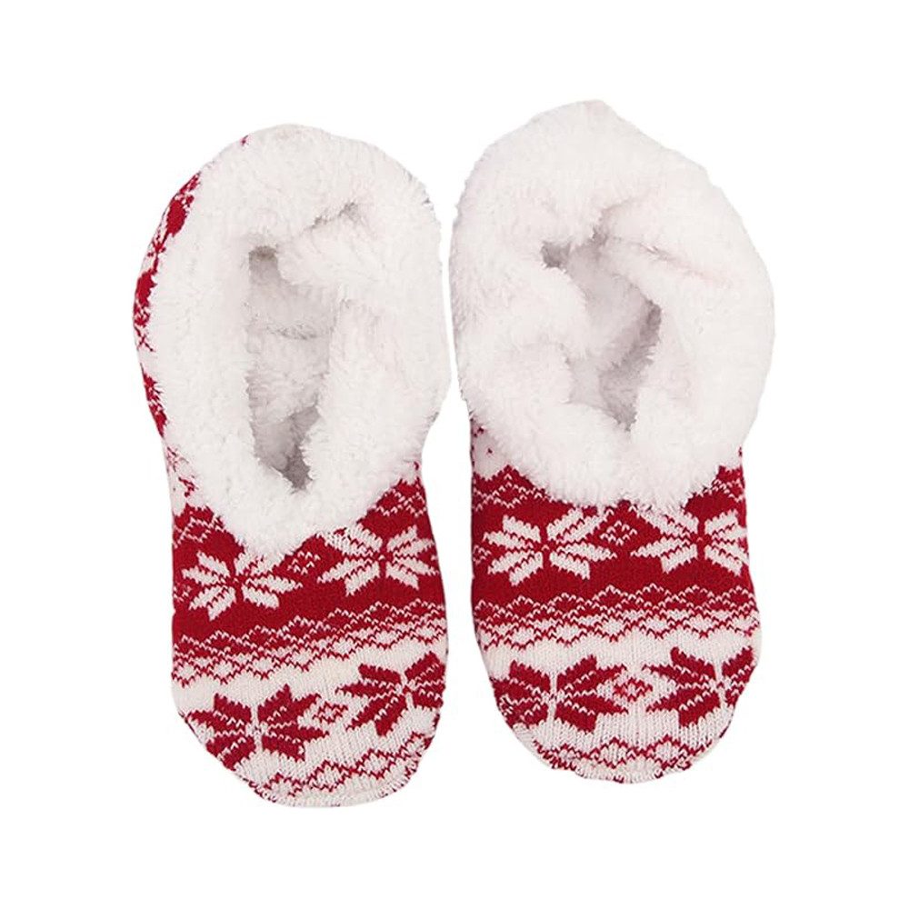 Haussocken Wärmende Hausschuhe für Damen, Lustige rutschfeste Plüschsocken