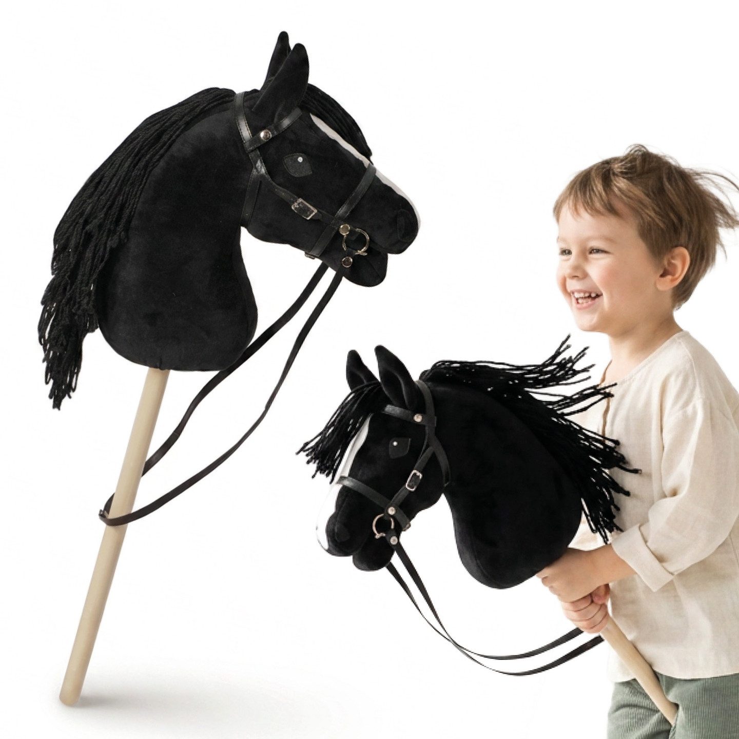 Mamabrum Steckenpferd Mamabrum Hobby Horse Steckenpferd schwarz 68 cm ab 3 Jahren