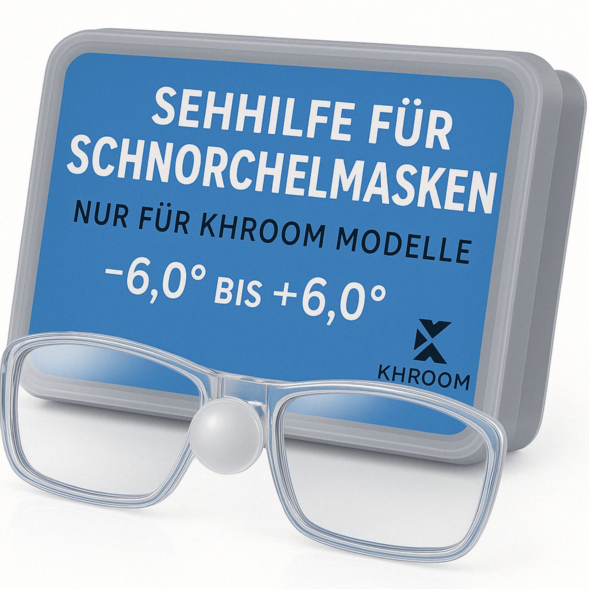 Khroom Schnorchel Schnorchelmasken Brillengläser Sehhilfe von -6.0 bis +6.0 Dioptrien