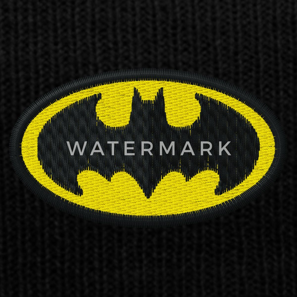 Spreadshirt Beanie DC Comics Batman Original Logo Stick Bestickte Wintermüt günstig online kaufen