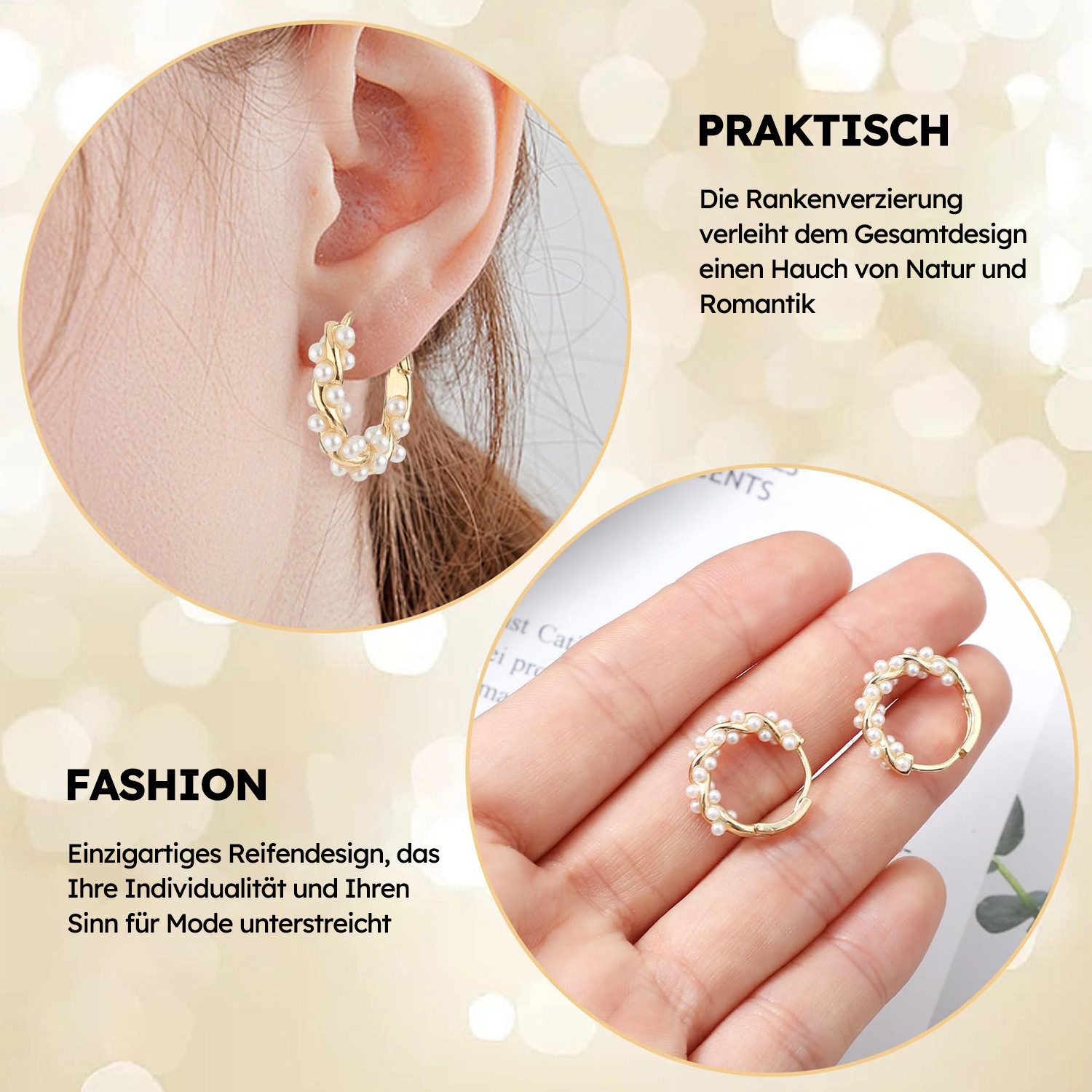 ZEUOPQ Perlenohrringe Perlenohrringe Sterling Silber Perlen günstig online kaufen