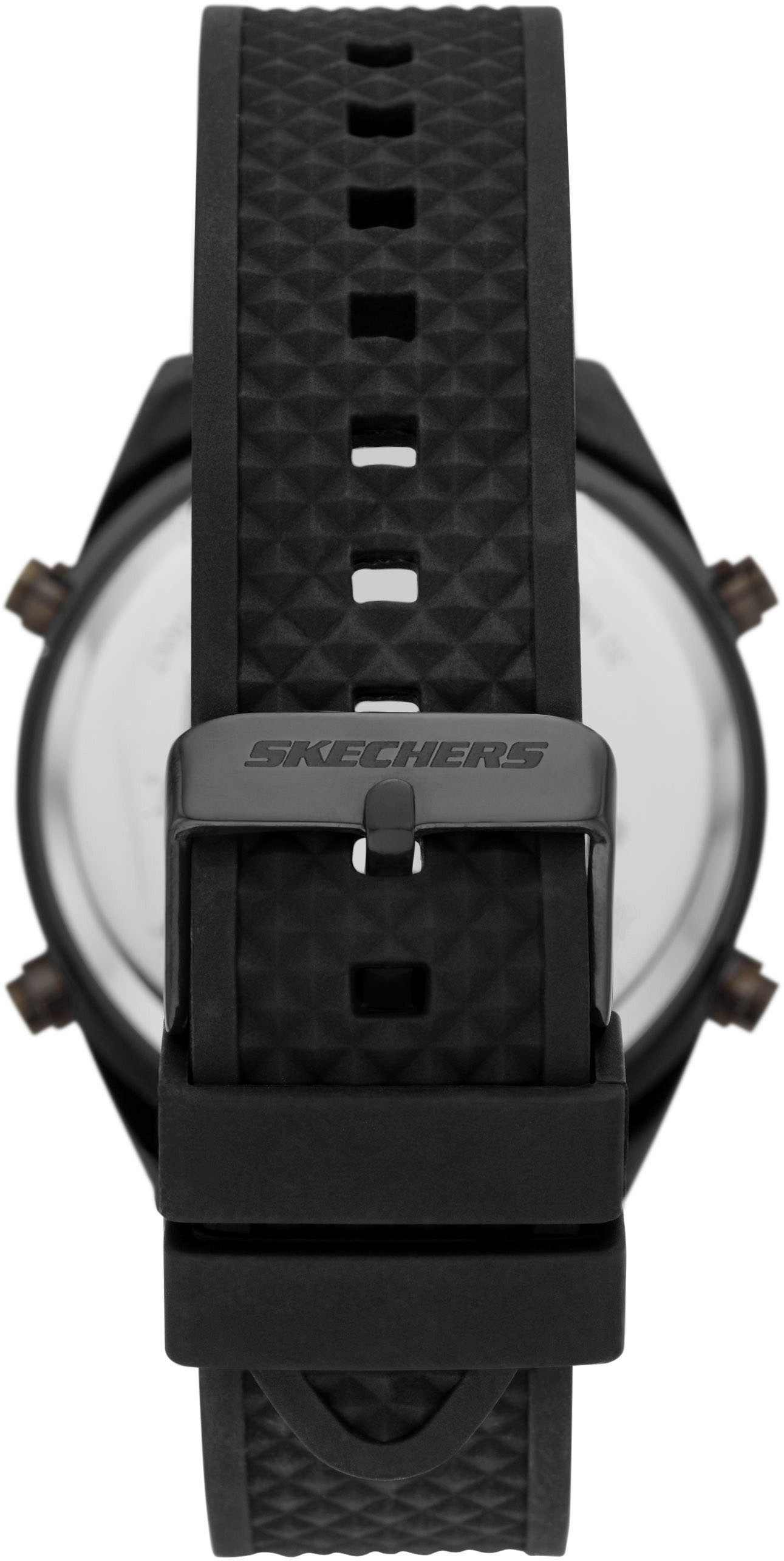 Skechers Chronograph KENTWOOD SR5142, Quarzuhr, Armbanduhr, Herrenuhr, Silikonarmband, digital, Wochentag