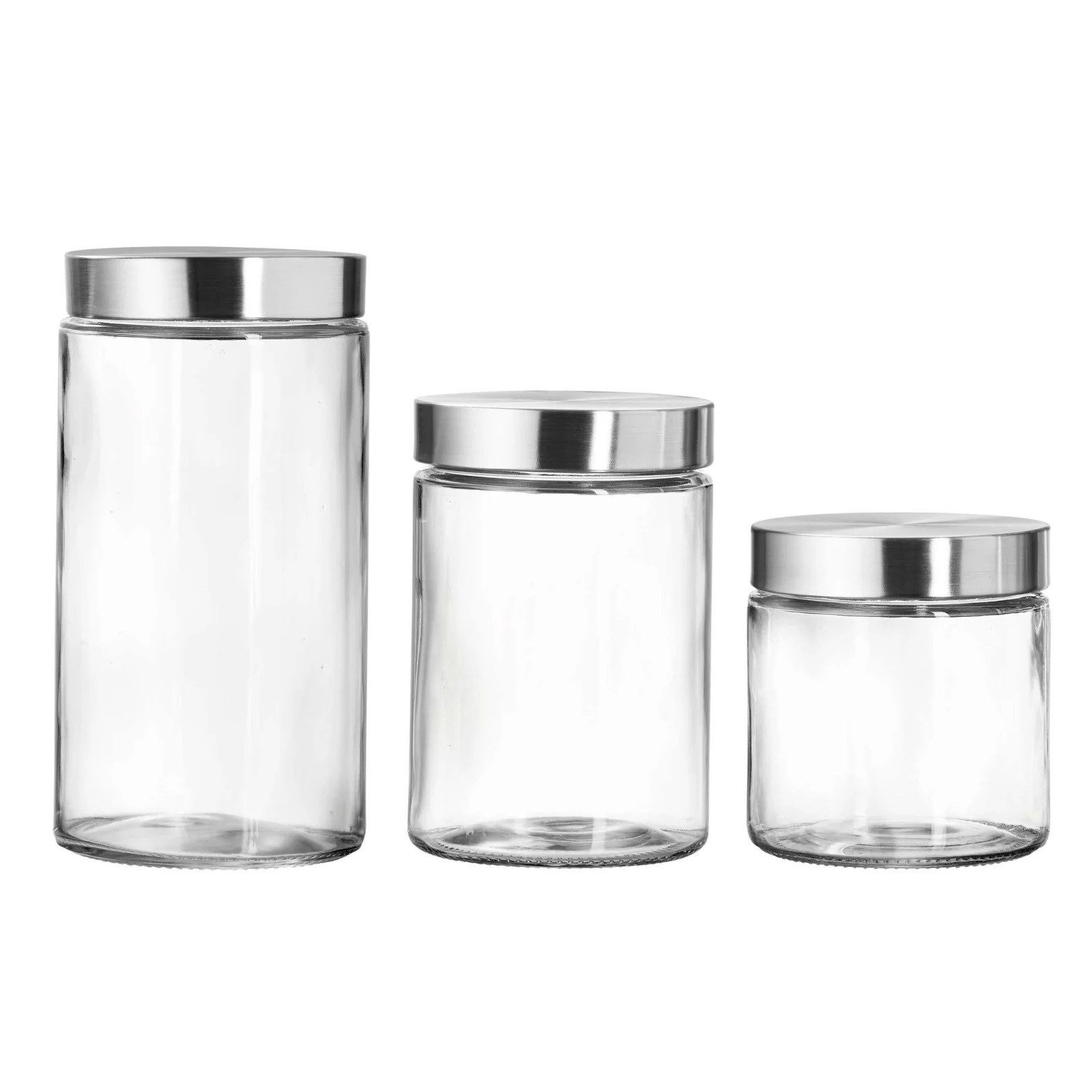 Vorratsglas Vorratsgläser 3er Set mit Edelstahldeckel