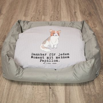 Mr. & Mrs. Panda Tierbett Papillon Moment - Grau Pastell - Geschenk, Hundeliege, Hundekörbchen, Einzigartiges Design