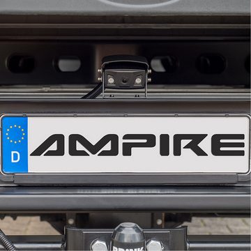 Ampire Ampire KIP200-BLK Ultra-Weitwinkel Farb-RV Kamera IP69K Heckeinbau 15m Rückfahrkamera (Nachtsicht (0 Lux), Mikrofon, Sony Bildsensor, wasserdicht)