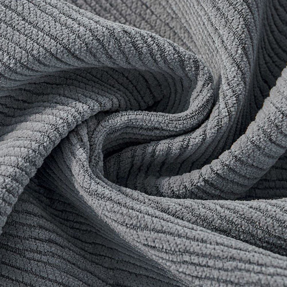 Textur Sofabezug Anti-Rutsch Klare 90×180cm, FELIXLEO grau Ecksofa Sofahusse Chenille