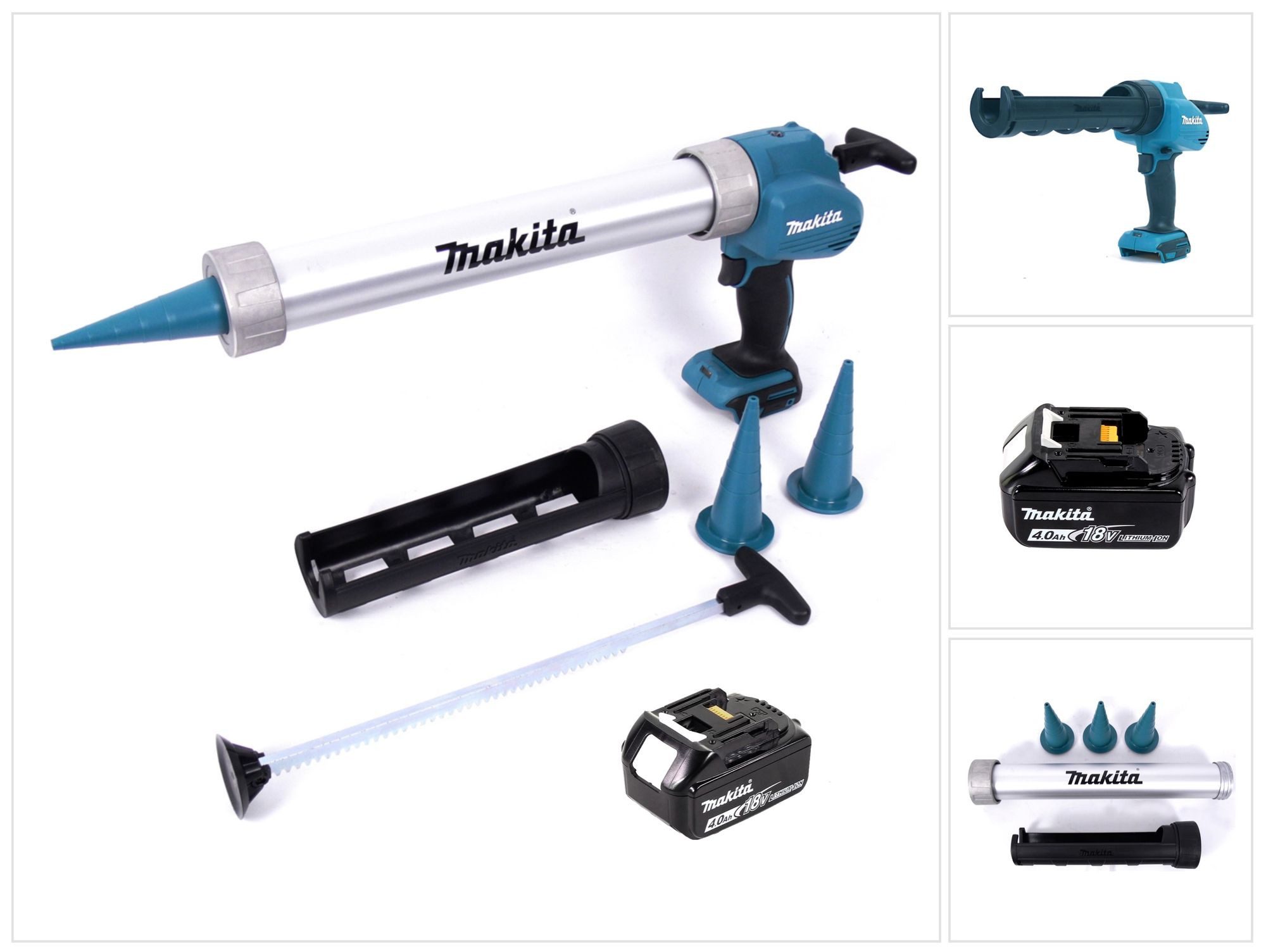 Makita Akku-Kartuschenpistole DCG 180 M1X 18 V 300 / 600 ml + 1x Akku 4,0 Ah - ohne Ladegerät
