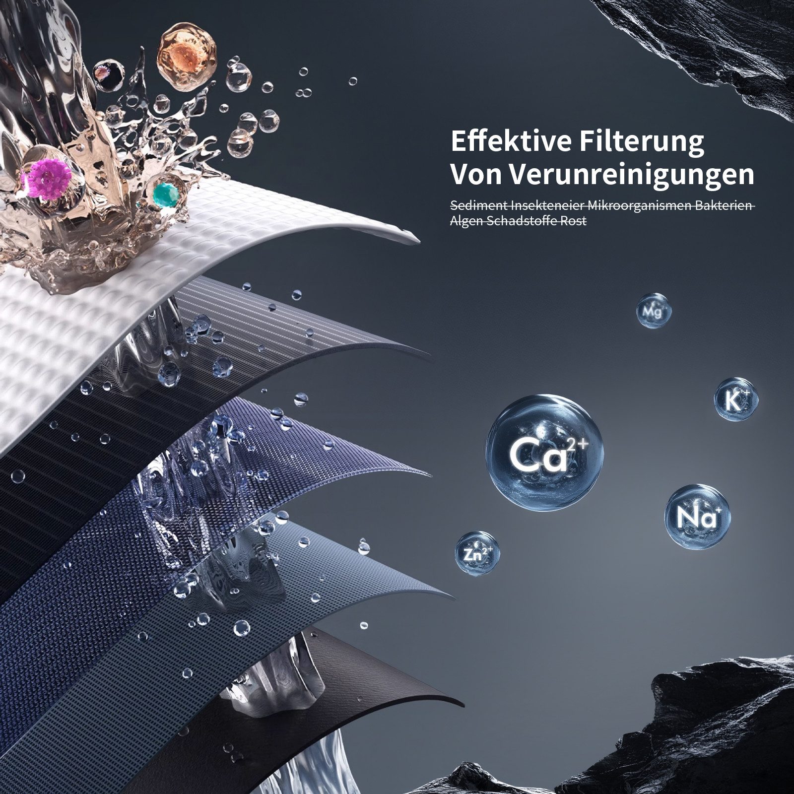 HOMELODY Duschsystem mit Filter & Thermostat Schwarz - Duscharmatur Komplet günstig online kaufen