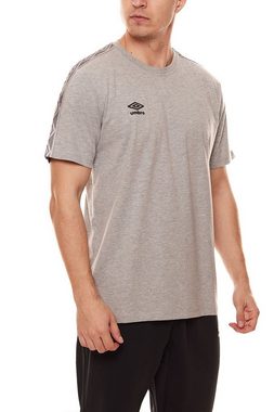 Umbro Rundhalsshirt umbro Pro Taped Tee Herren Freizeit-Shirt Baumwoll T-Shirt UMPF03-263 Rundhals-Shirt Grau