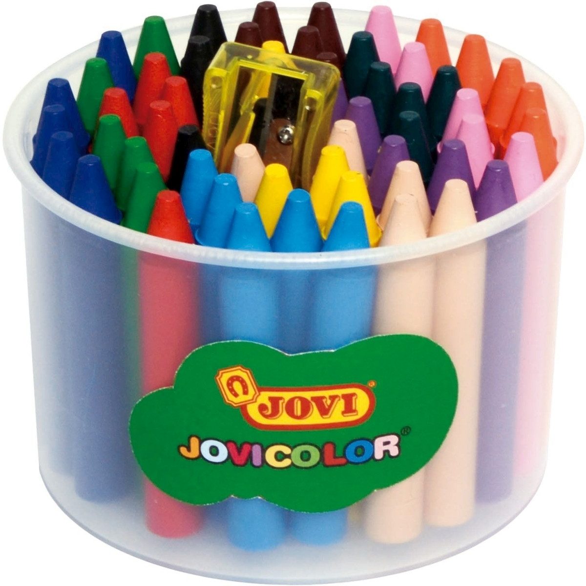 Jovi Maltuch Wachsmalstifte Jovicolor rund farblich VE=60 Stück farbig sortiert Dos
