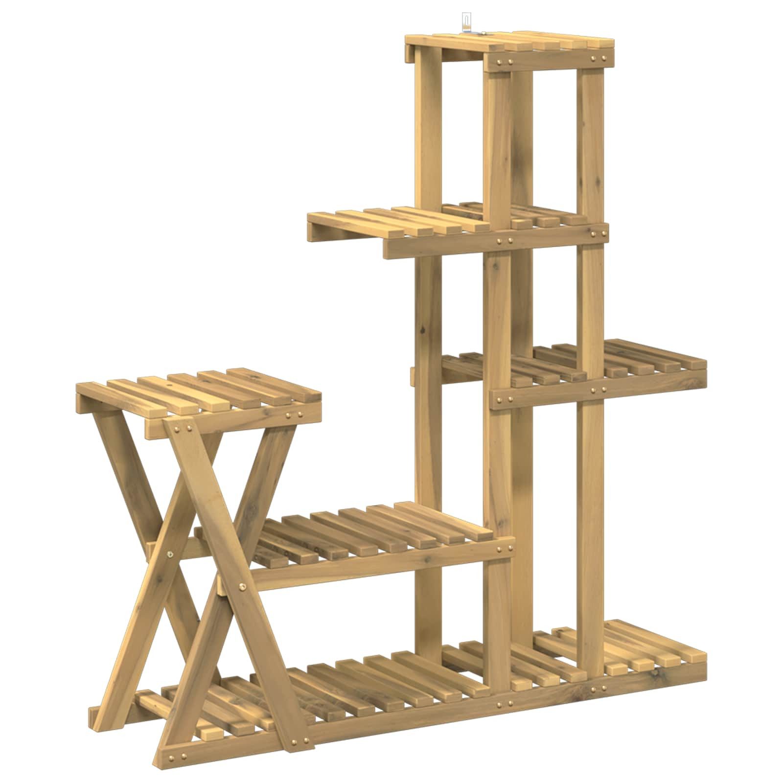 vidaXL Blumenständer Pflanzenständer Weiß 95 x 25 x 101,5 cm Massivholz (1 St)