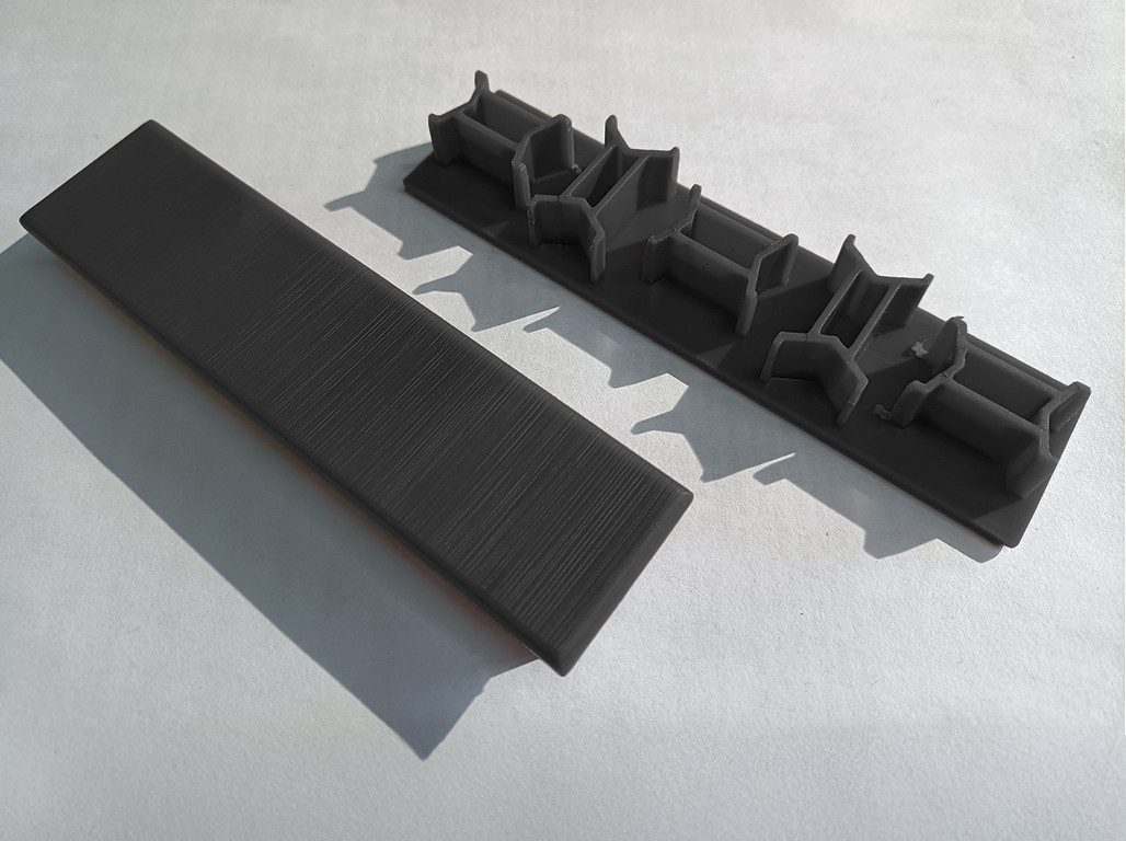 Outgarden Endkappe Endkappe für Alu-Co-Extrusion-Board Charcoal