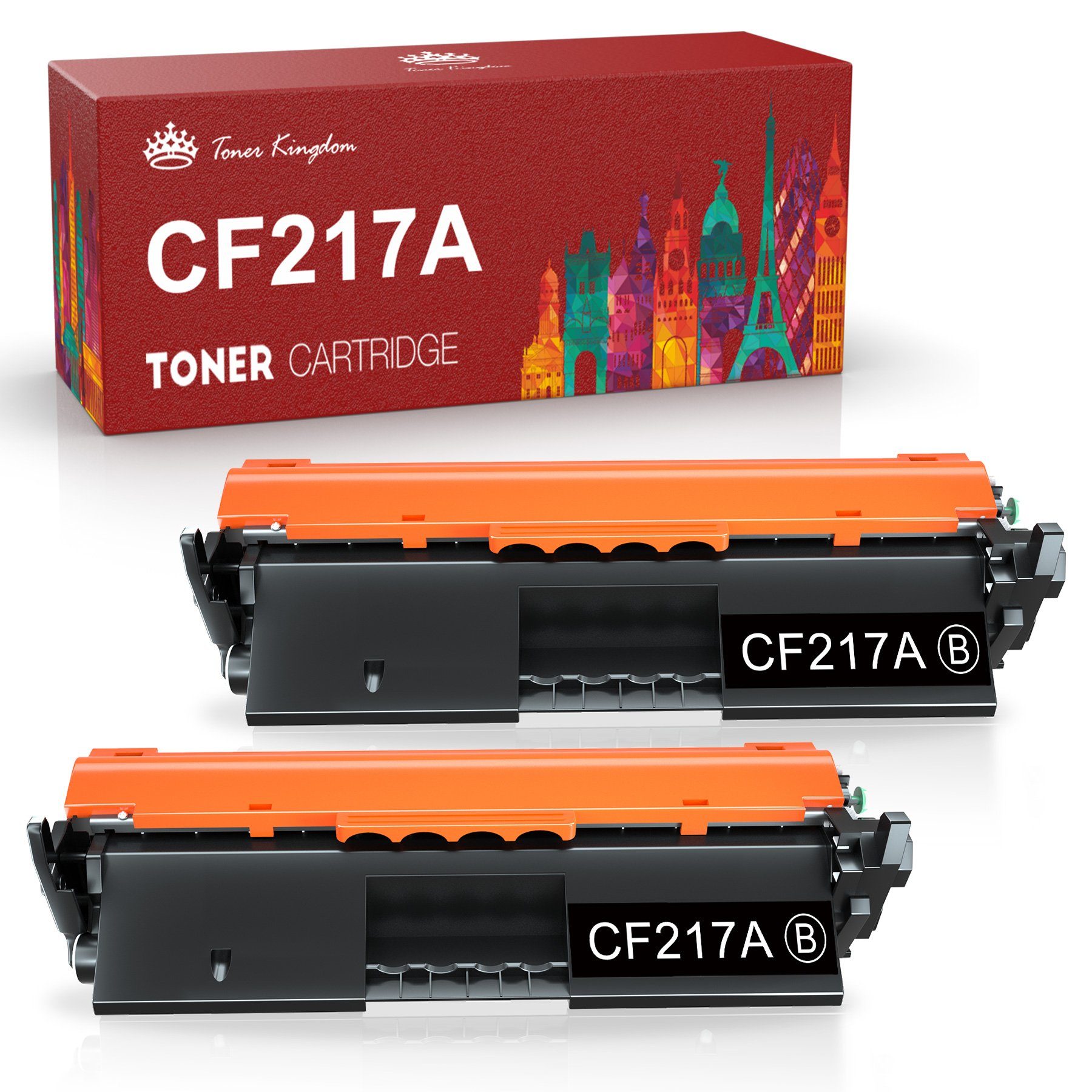 Toner Kingdom Tonerpatrone 17A CF217A für HP MFP M130nw M132 M134 mit Chip
