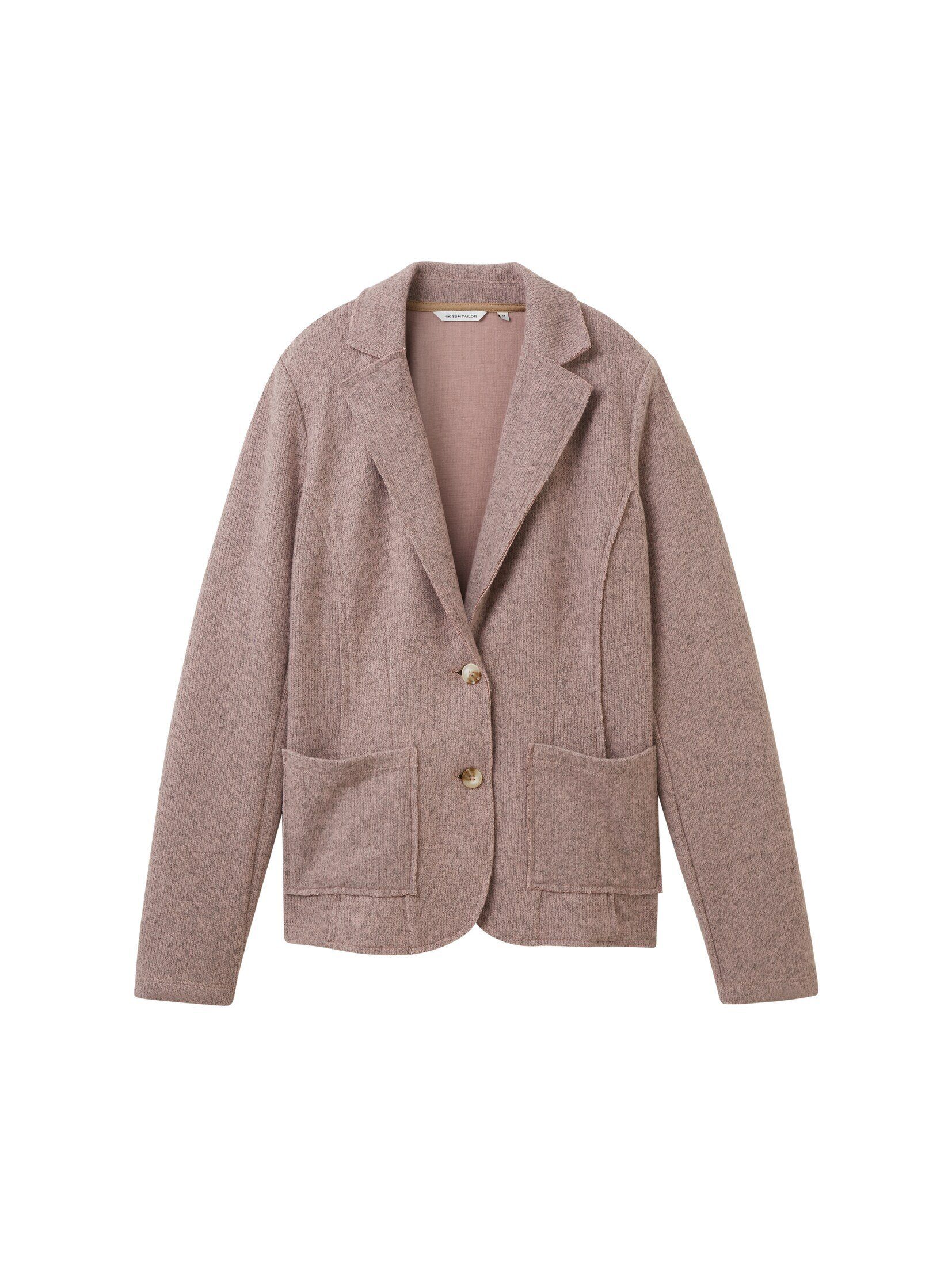 TOM TAILOR Kurzblazer Blazer mit Reverskragen dusty lilac melange