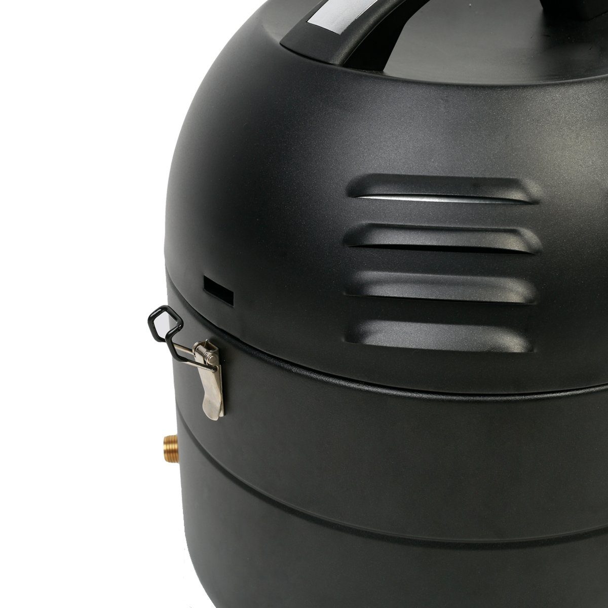 Edelstahl kW Brenner Grill-To-Go, mit Schwarz aus Fettsammler mit TAINO Camping-Gasgrill 2,5