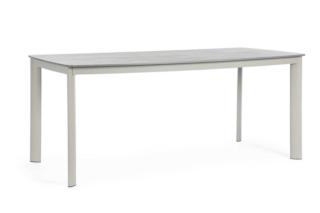 Feeling4Home Esstisch Alcora aus Aluminium 180x90 cm, Saturn, Geeignet für 4-6 Personen
