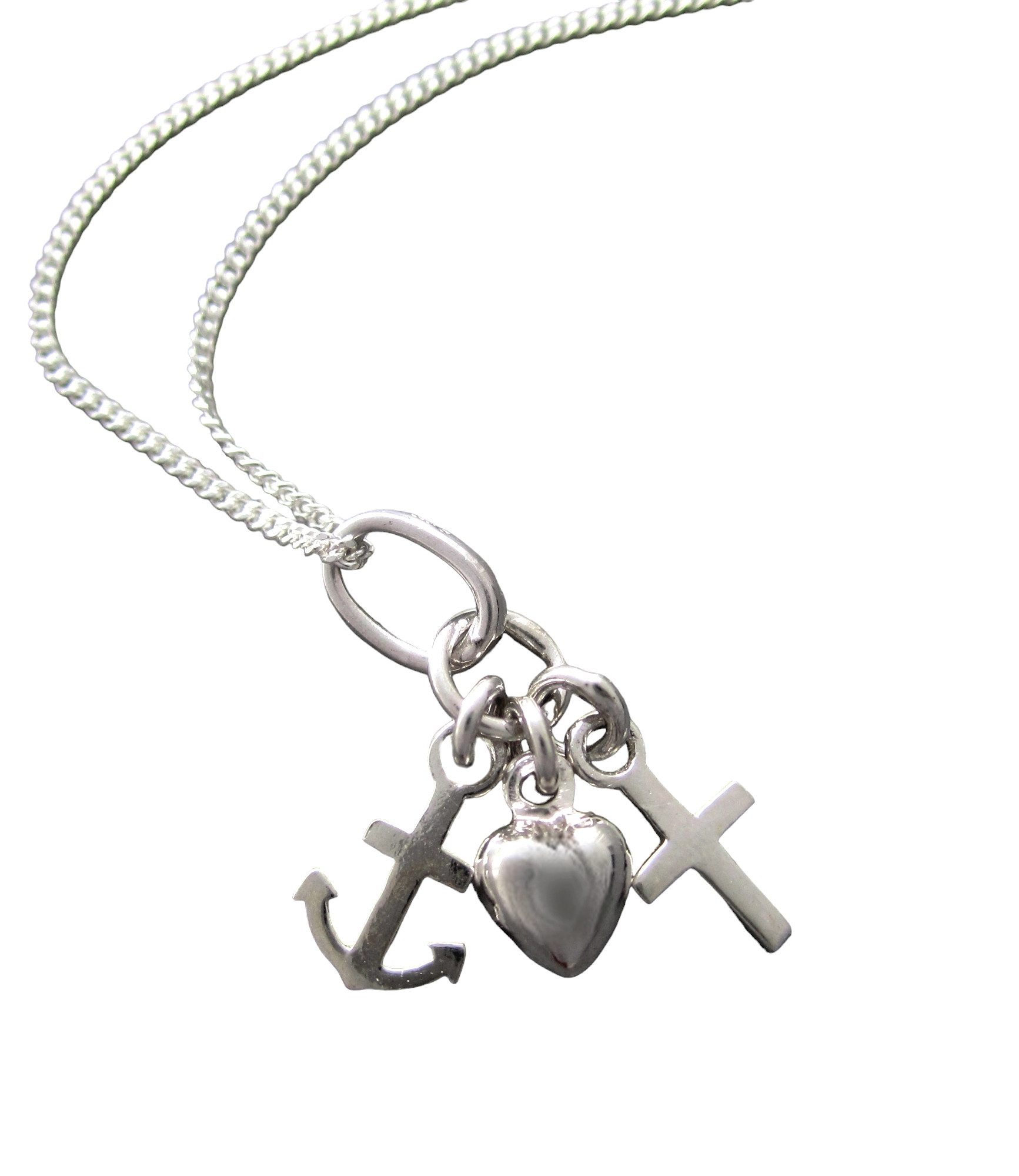 NICEANDnoble Kette mit Anhänger 925er Silber Panzerkette mit Anhänger Glaub günstig online kaufen