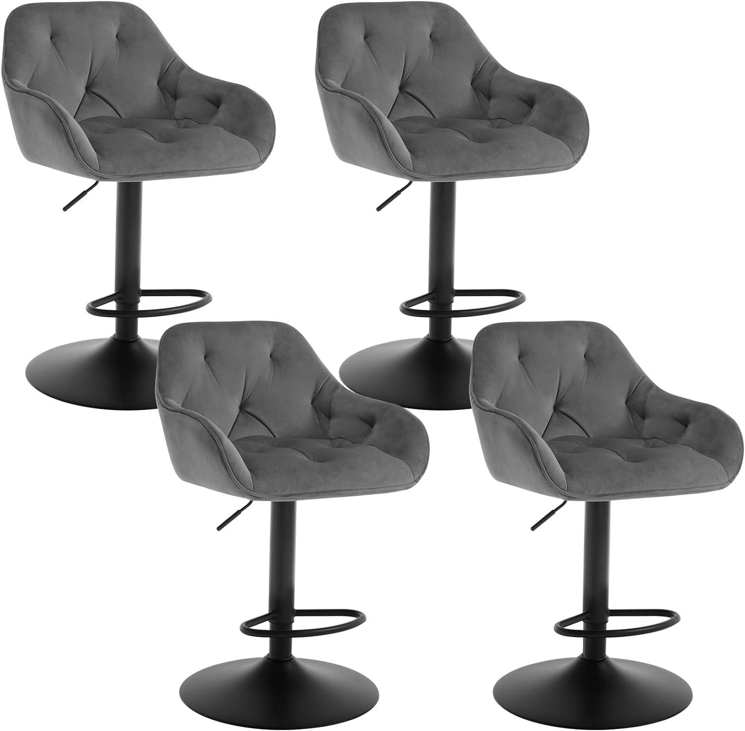 Woltu Barhocker (4 St), höhenverstellbar drehbar, mit Armlehmen Fußstütze günstig online kaufen
