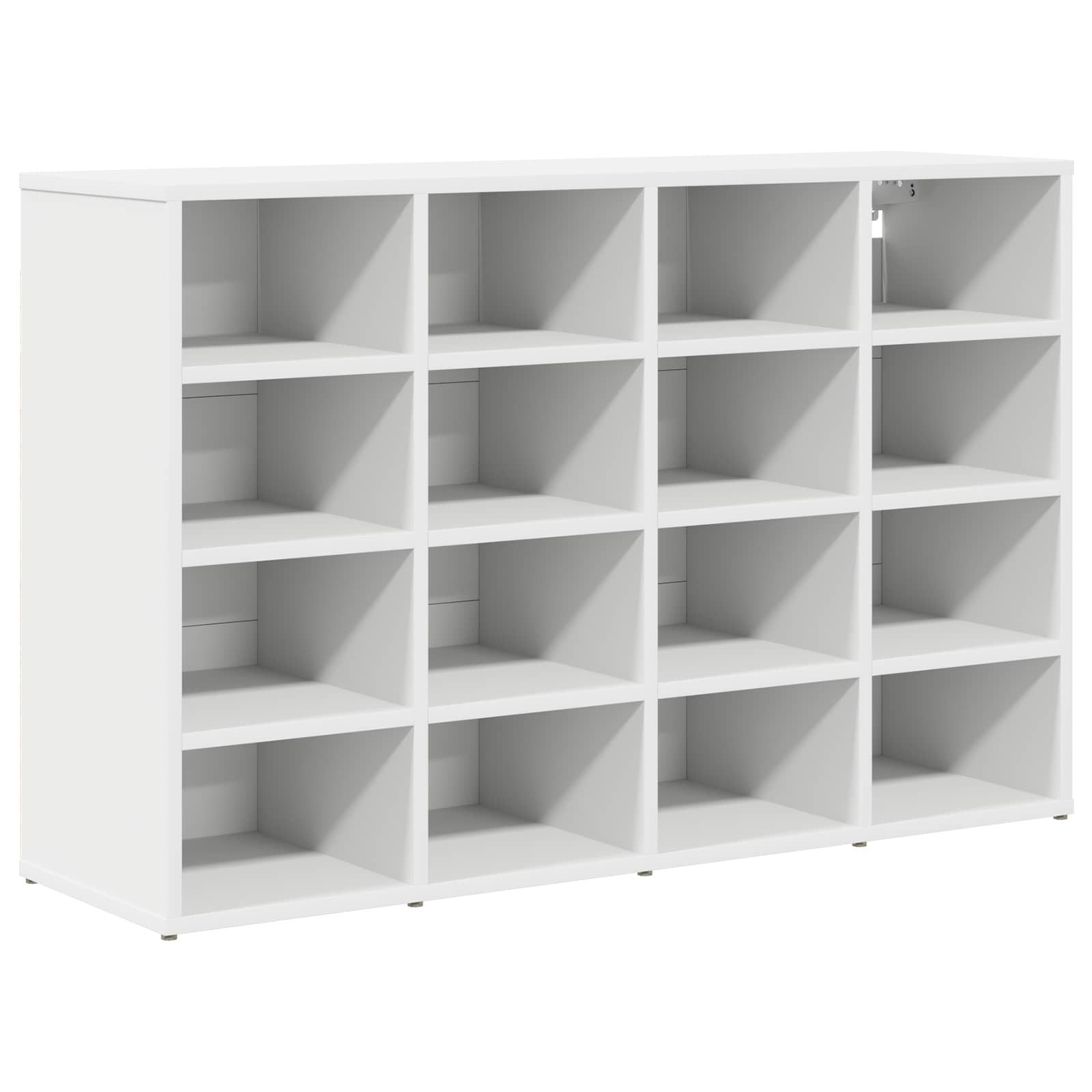 vidaXL Schuhregal Schuhschrank mit Regal Weiß 103 x 30 x 67 cm Holzwerkstoff, 1-tlg.
