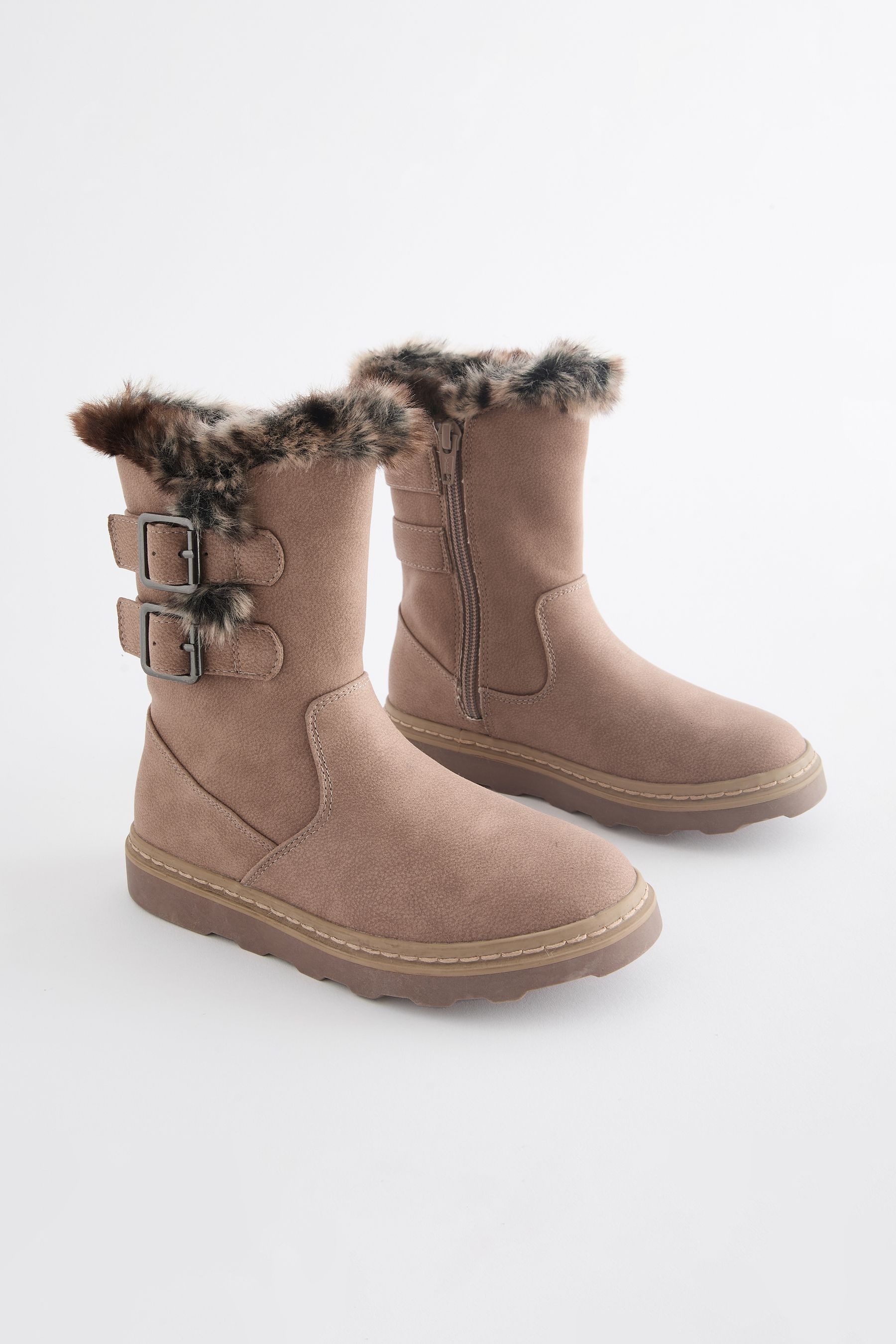 Next Warm gefütterte Stiefel mit Reißverschluss günstig online kaufen