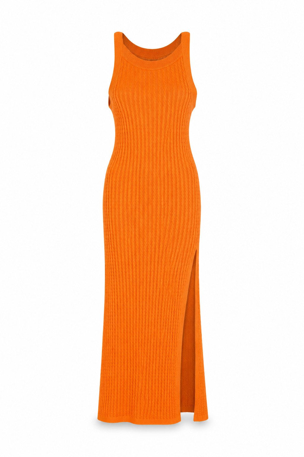 Freeman T. Porter Sommerkleid Redge Kleid - Strickkleid - Maxikleid - Sommerkleid mit Schlitz