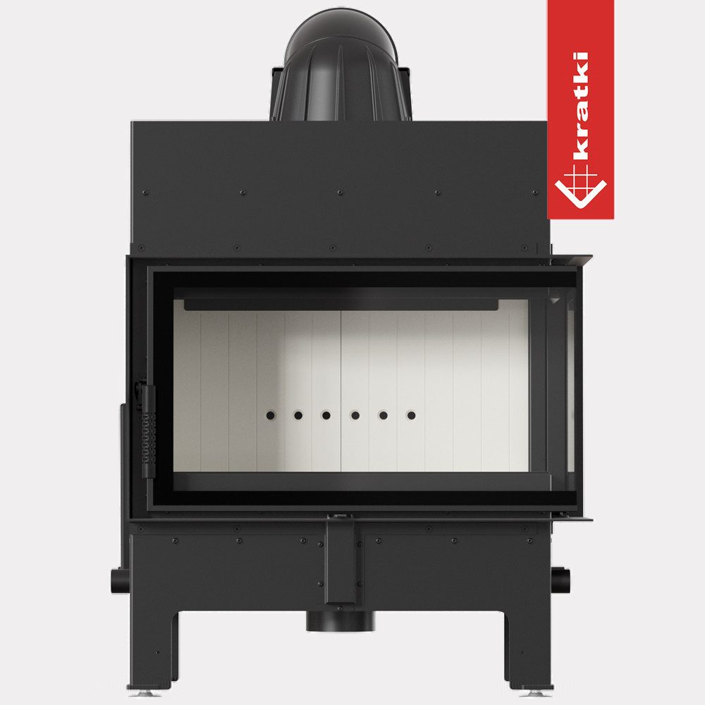 Kratki Kamineinsätze Kamineinsatz aus Stahl KRATKI FLOKI M rechts 10 kW Ø 200, 10 kW