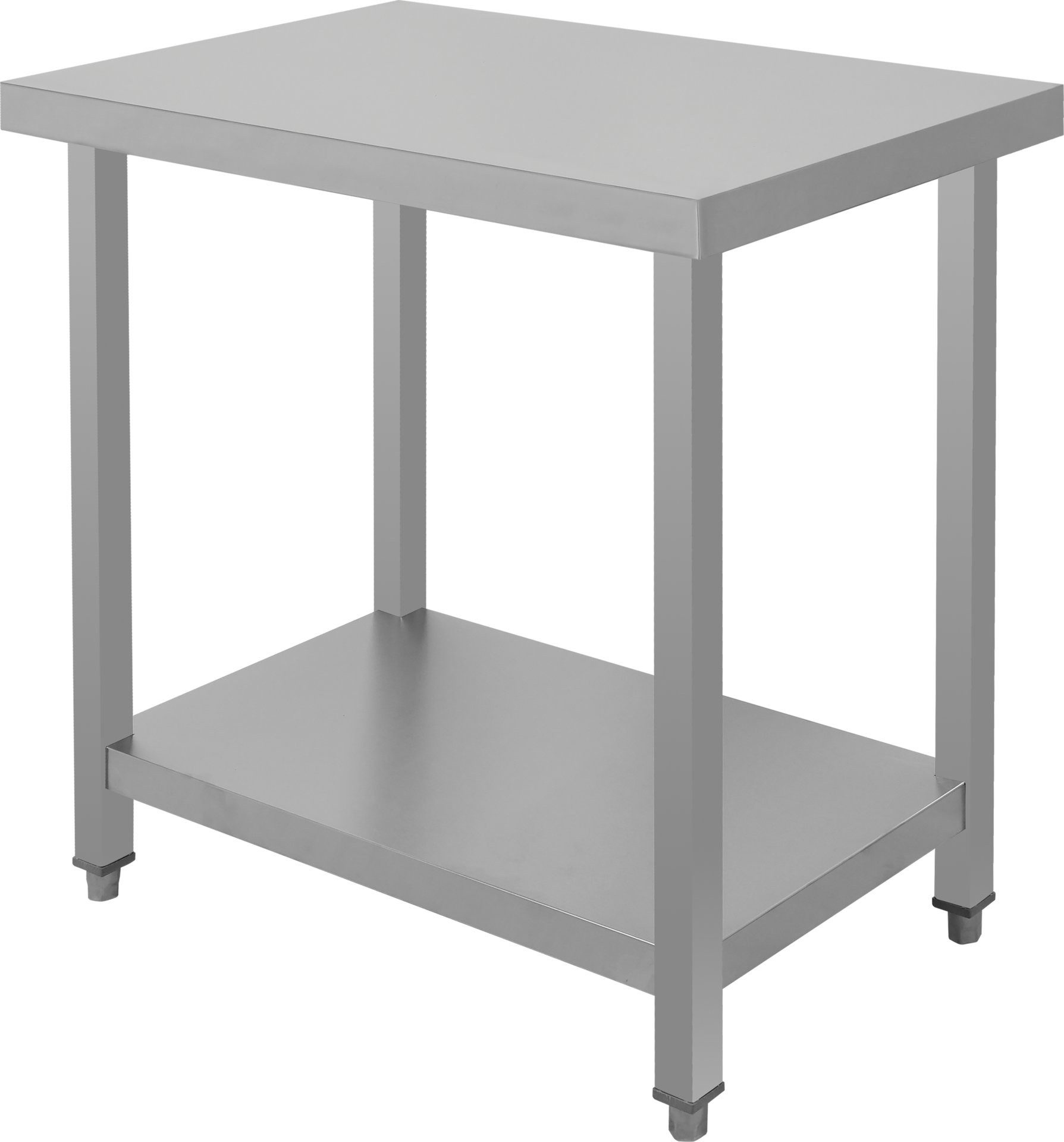 TRIZERATOP Arbeitstisch Arbeitstisch 80x50 cm aus Edelstahl mit Ablage (Arbeitstisch 80x50 cm aus Edelstahl mit Ablage, Arbeitstisch 80x50 cm aus Edelstahl mit Ablage)