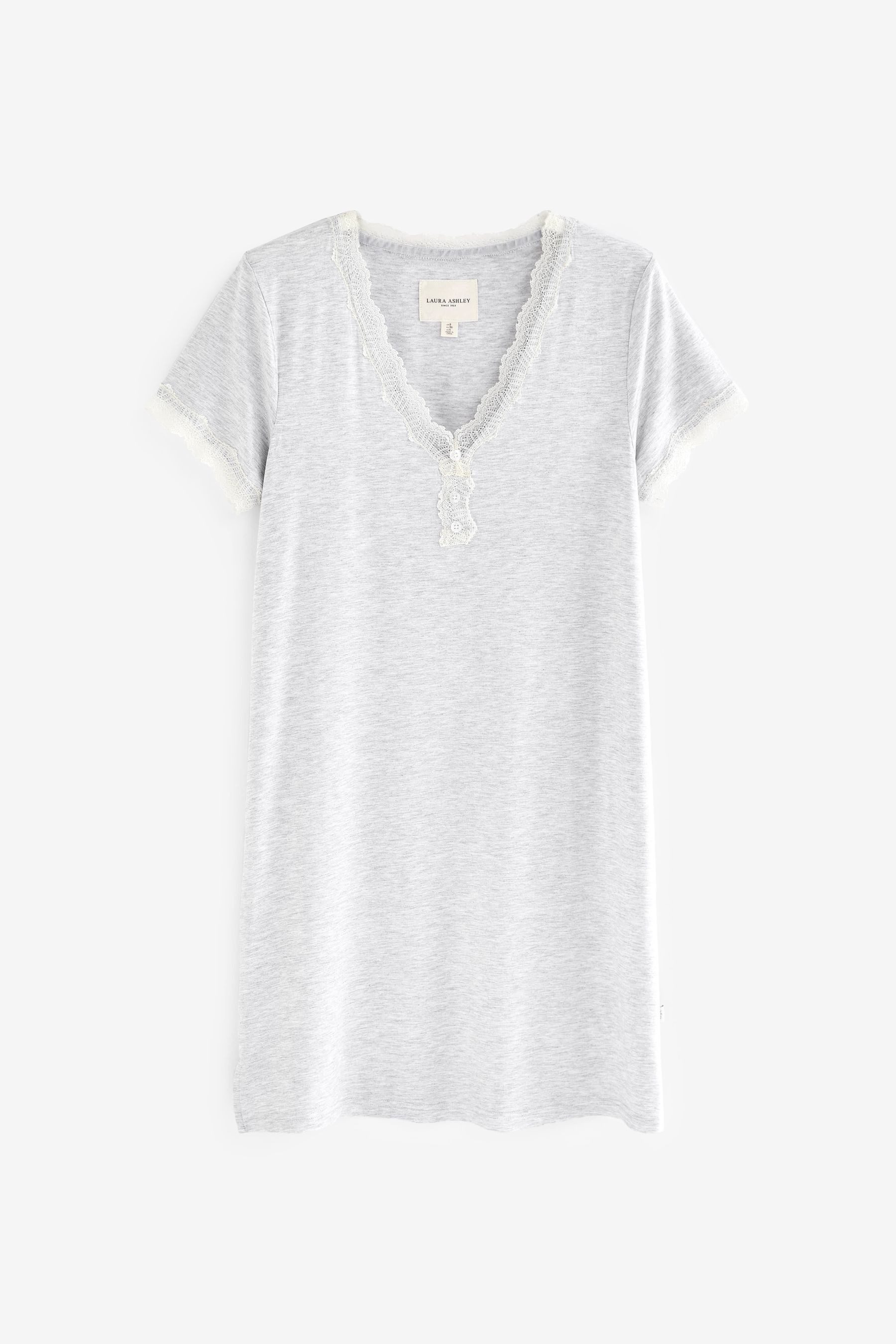 LAURA ASHLEY Nachthemd Laura Ashley Modal-Nachthemd mit Spitzenbesatz (1-tlg)