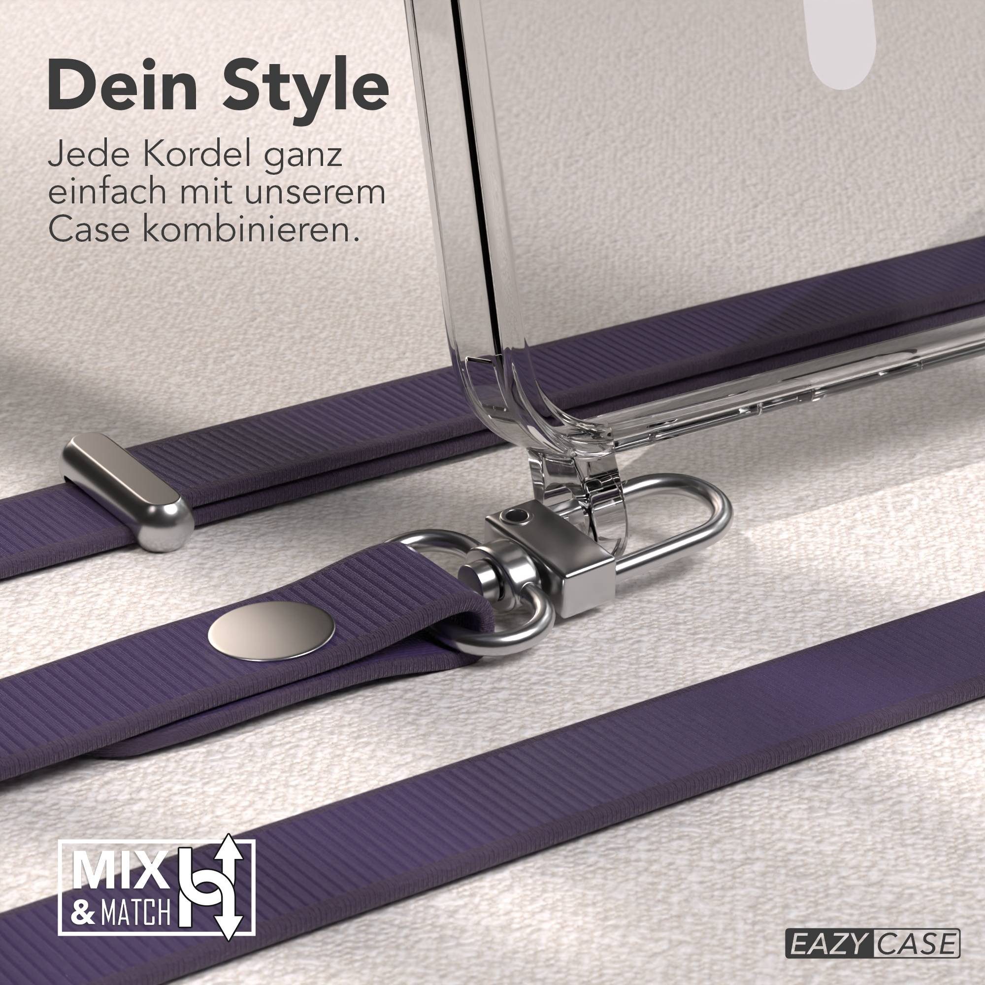 EAZY CASE Handykette für Samsung Galaxy A57 Handyhülle mit Handyband magnetisch, MagSafe Hülle in Lila mit längenverstellbarem Band