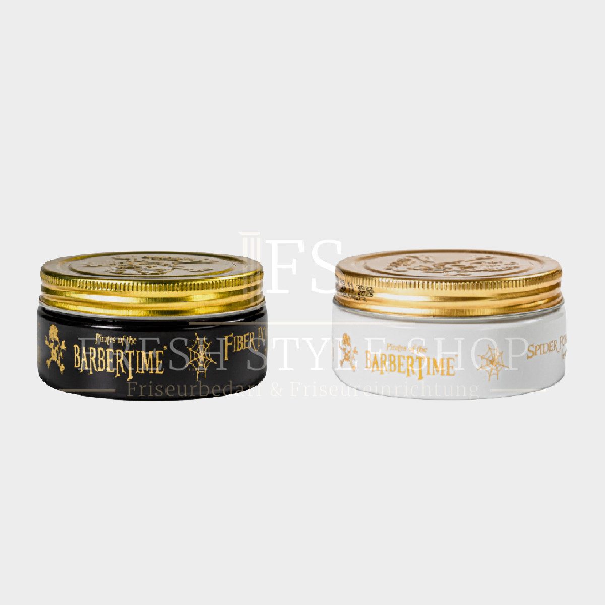 BARBERTIME Haarwachs 2er Mix Haarpomade Hair Pomade 150ml Spider & Spider Keratin, 2-tlg.