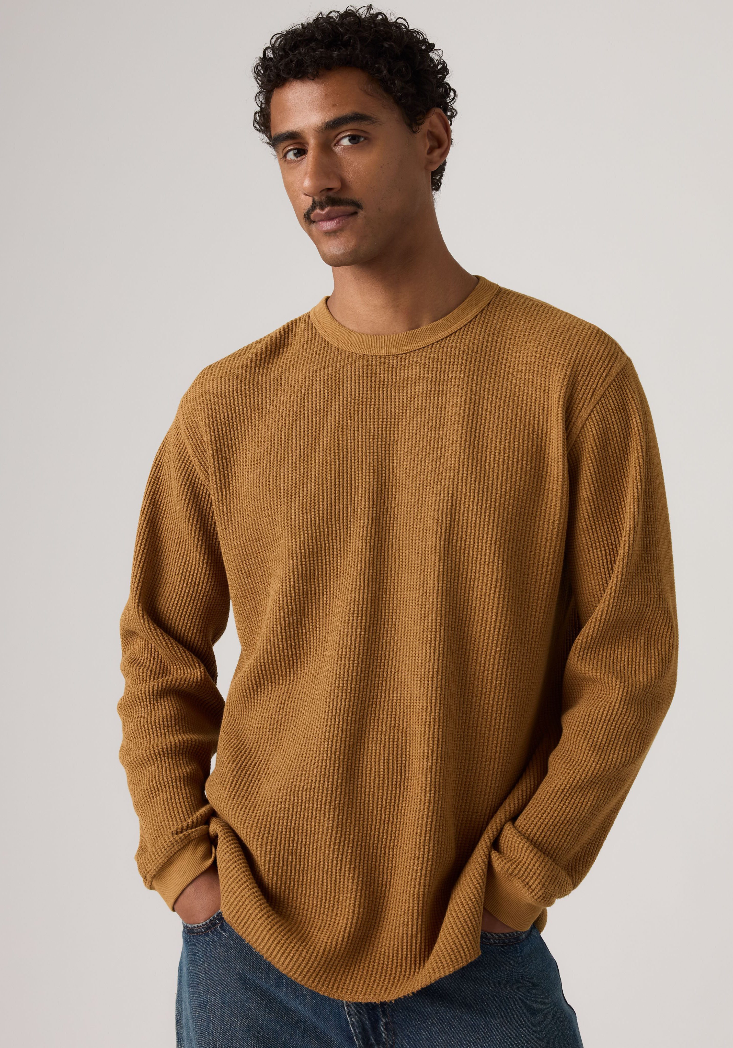Levi's® Langarmshirt Waffelstrukturmuster