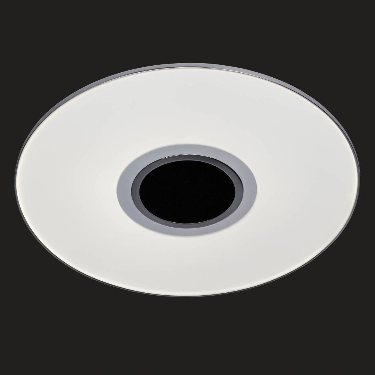 cm, Panel weiß/chrom LED AEG CCT, 2200lm, 49 LED dimmbar, Farbwechsler, Lautsprecher, Tonic, Fernbedienung, Ø wechselbar,