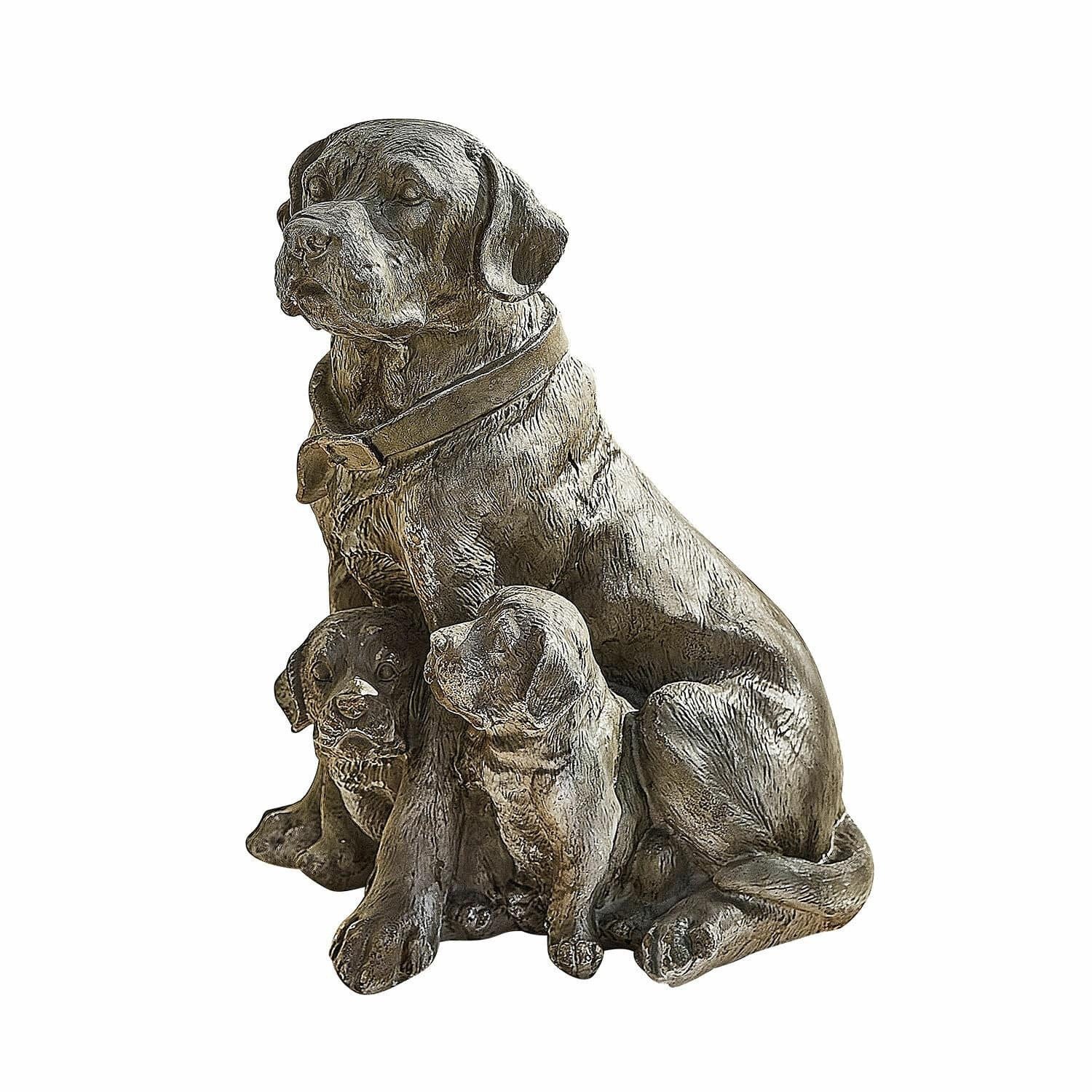 Dekofigur Deko-Hund Samiran antikgrau