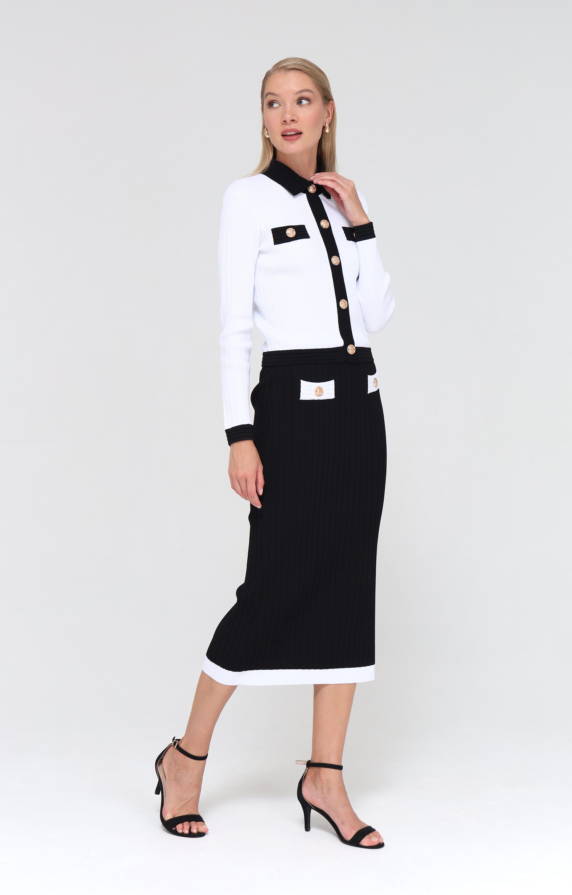 Passioni Strickrock im Breitripp-Design günstig online kaufen