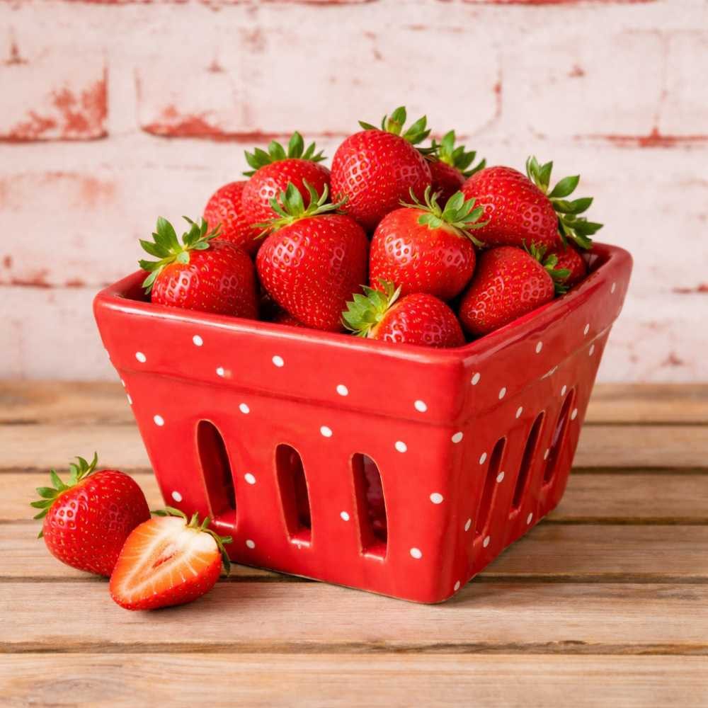 AltoBelli Müslischale AltoBelli Obstschale BERRY Rot mit weißen Punkten Keramik 12x12 cm