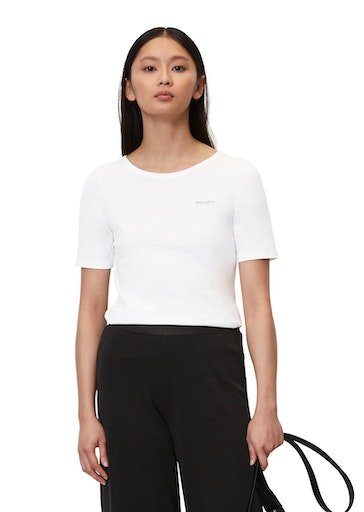 [Qualitätsgarantie und kostenloser Versand vorausgesetzt] Brust kleinem O'Polo T-shirt, der white auf Logo Marc short-sleeve, logo-print T-Shirt round neck, mit