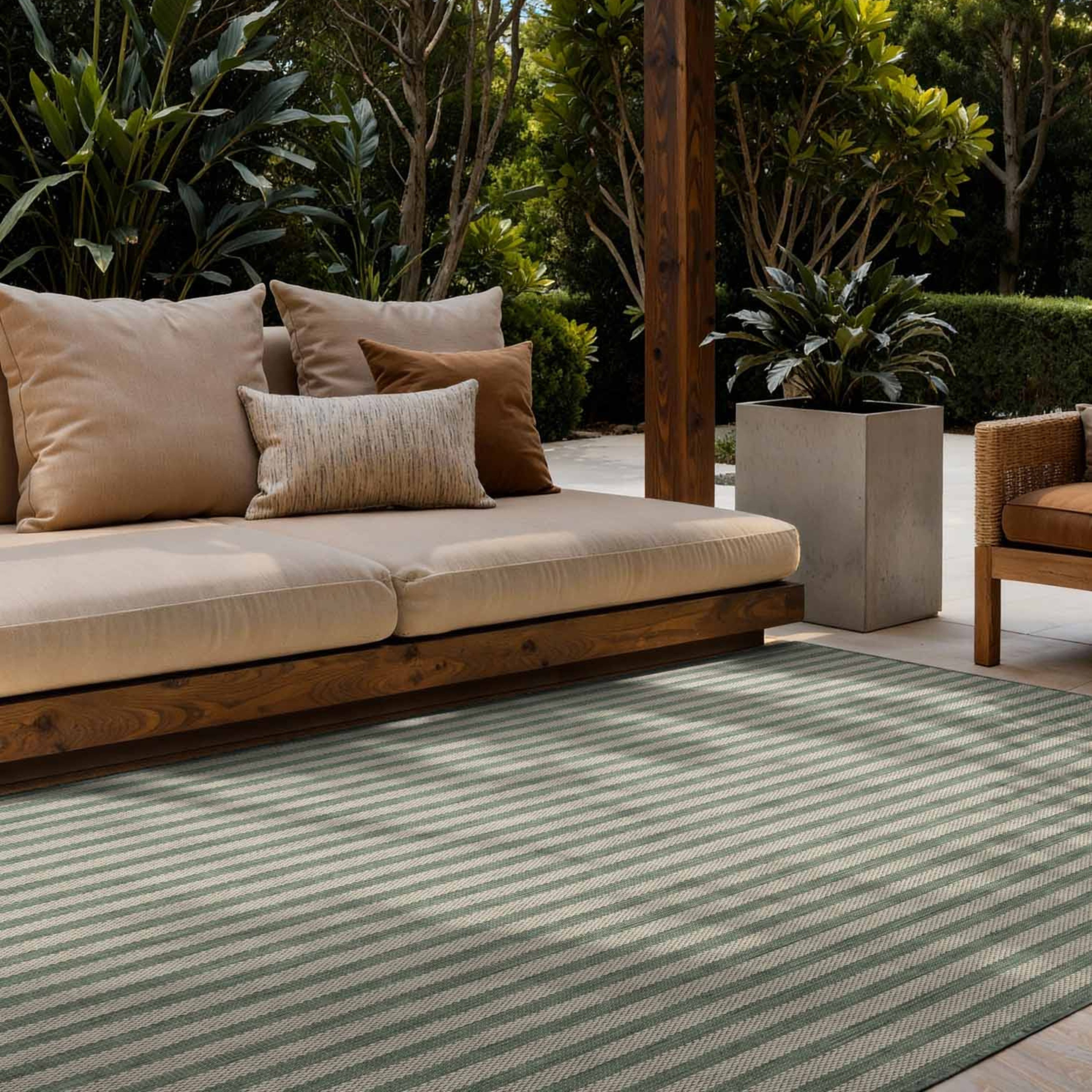 Ted Baker Teppich Linley, Wendeteppich, rechteckig, Höhe: 8 mm, Designteppich, Wetterfest, Pflegeleicht, Modern, Wohnzimmer, Terrasse