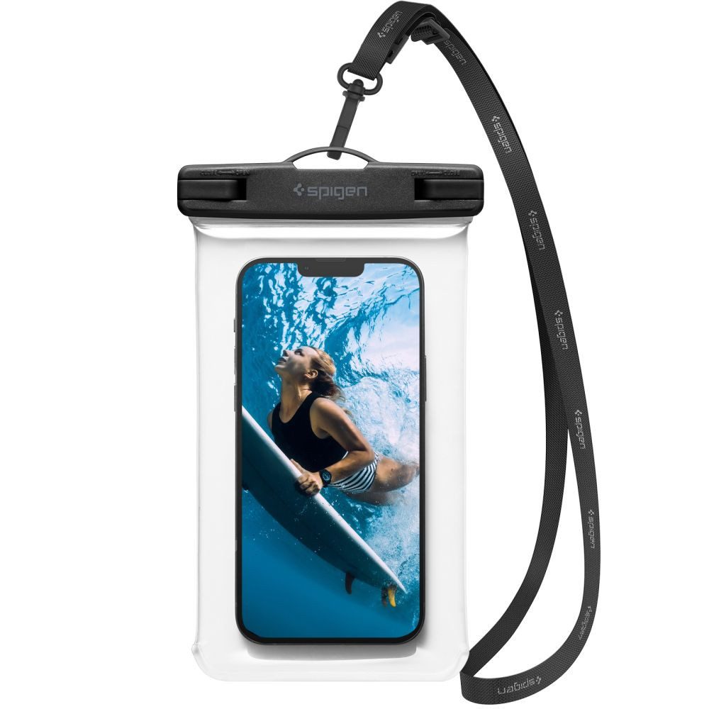 Spigen Handyhülle Unterwassertasche Handytasche Schutzhülle bis 6,9 Zoll, wasserdicht IPX8, bis 30 m, Touch-Bedienung