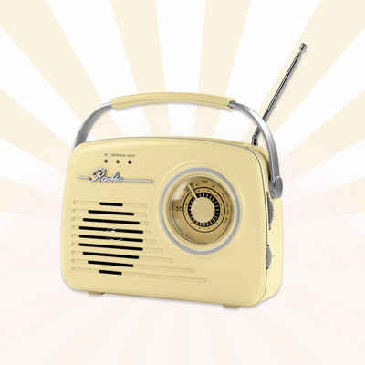 EASYmaxx 50er Jahre Retro-Radio (Retro in Vanille)