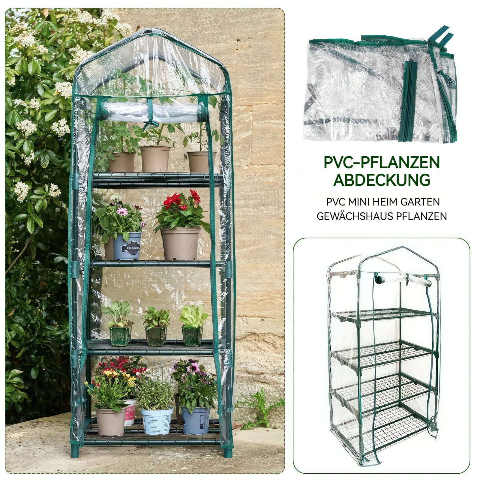 BlingBin Gewächshaus Transparente Foliengewächshaus, für drinnen und drauße günstig online kaufen