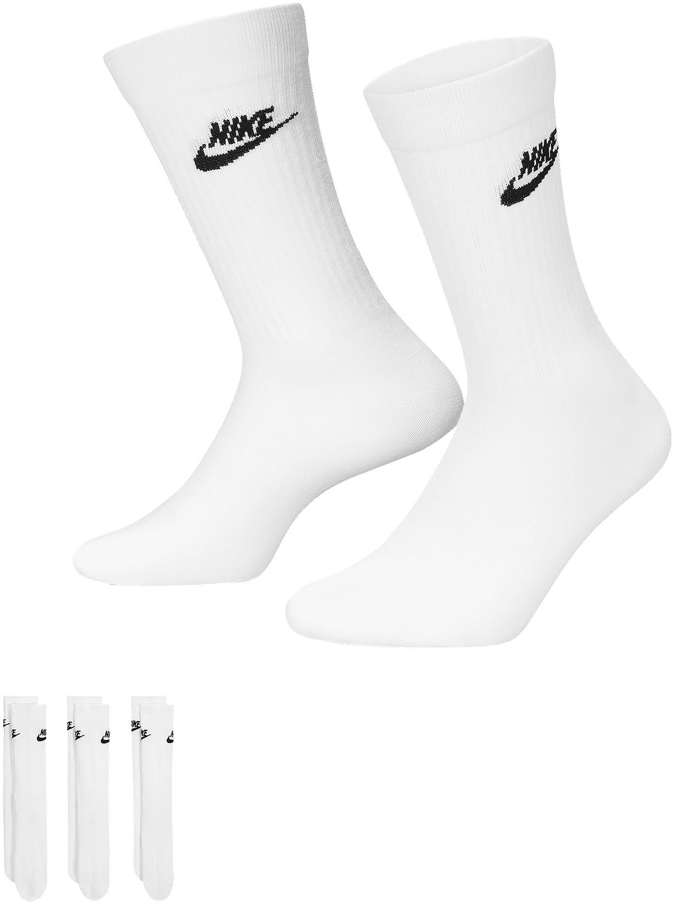 EVERYDAY Nike ESSENTIAL CREW SOCKS (Set, Sportswear 3-Paar) Sportsocken weiß