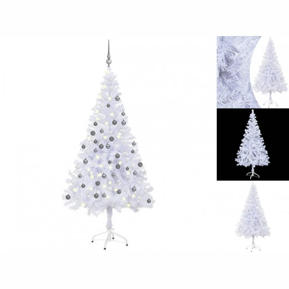 vidaXL Künstlicher Weihnachtsbaum Künstlicher Weihnachtsbaum mit LEDs Kugeln 120 cm 230 Zweige