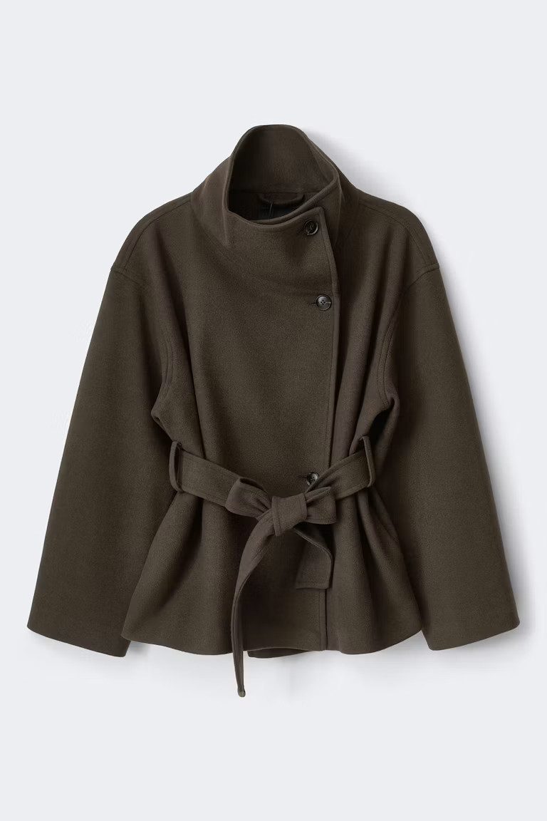 Gina Tricot Wolljacke - High neck wool blend jacket - Elegante Wolljacke mit Rollkragen