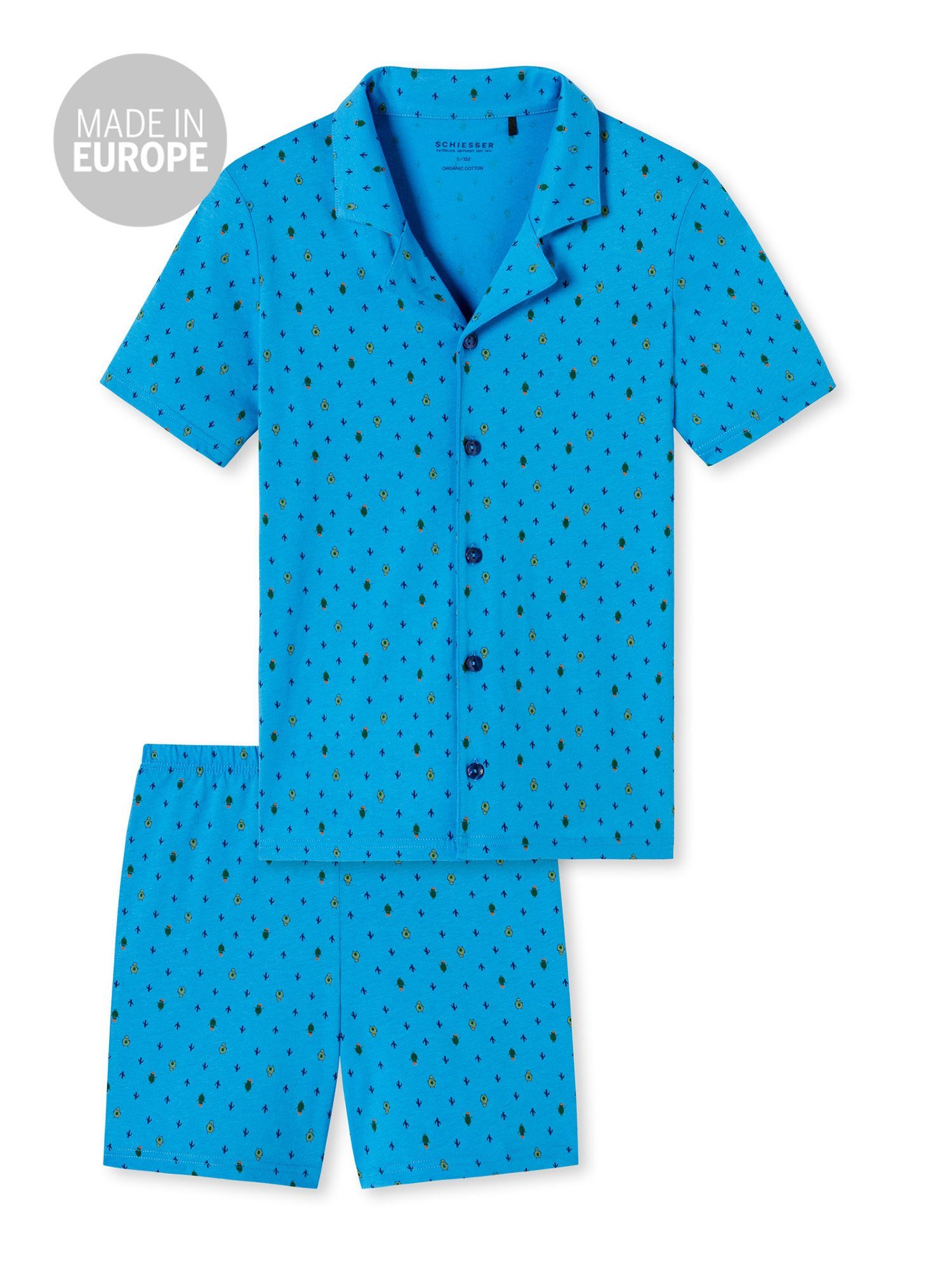 Schiesser Pyjama Story aqua