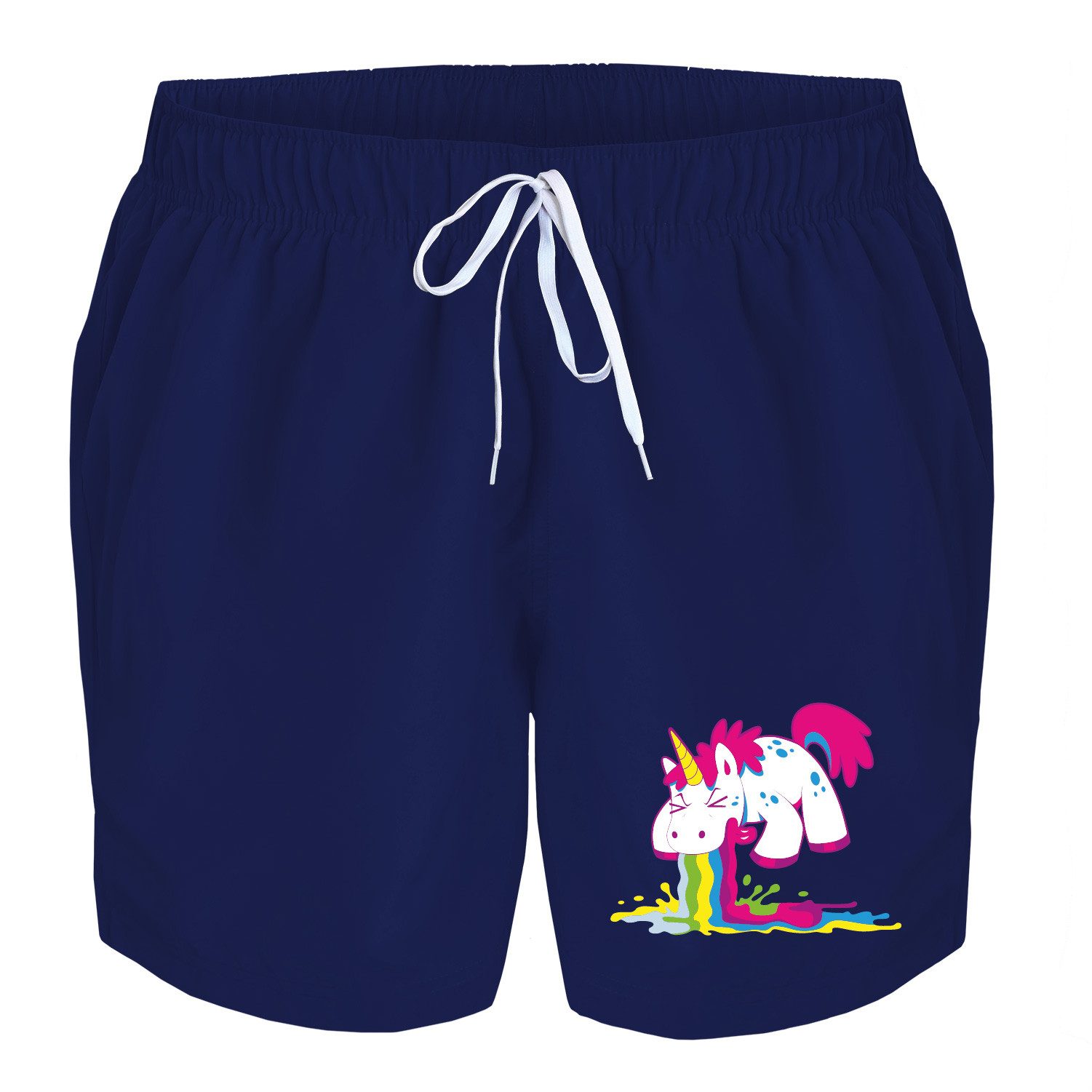 deinshirt Badehose Schwimmshorts Kotzendes Einhorn Integrierter günstig online kaufen