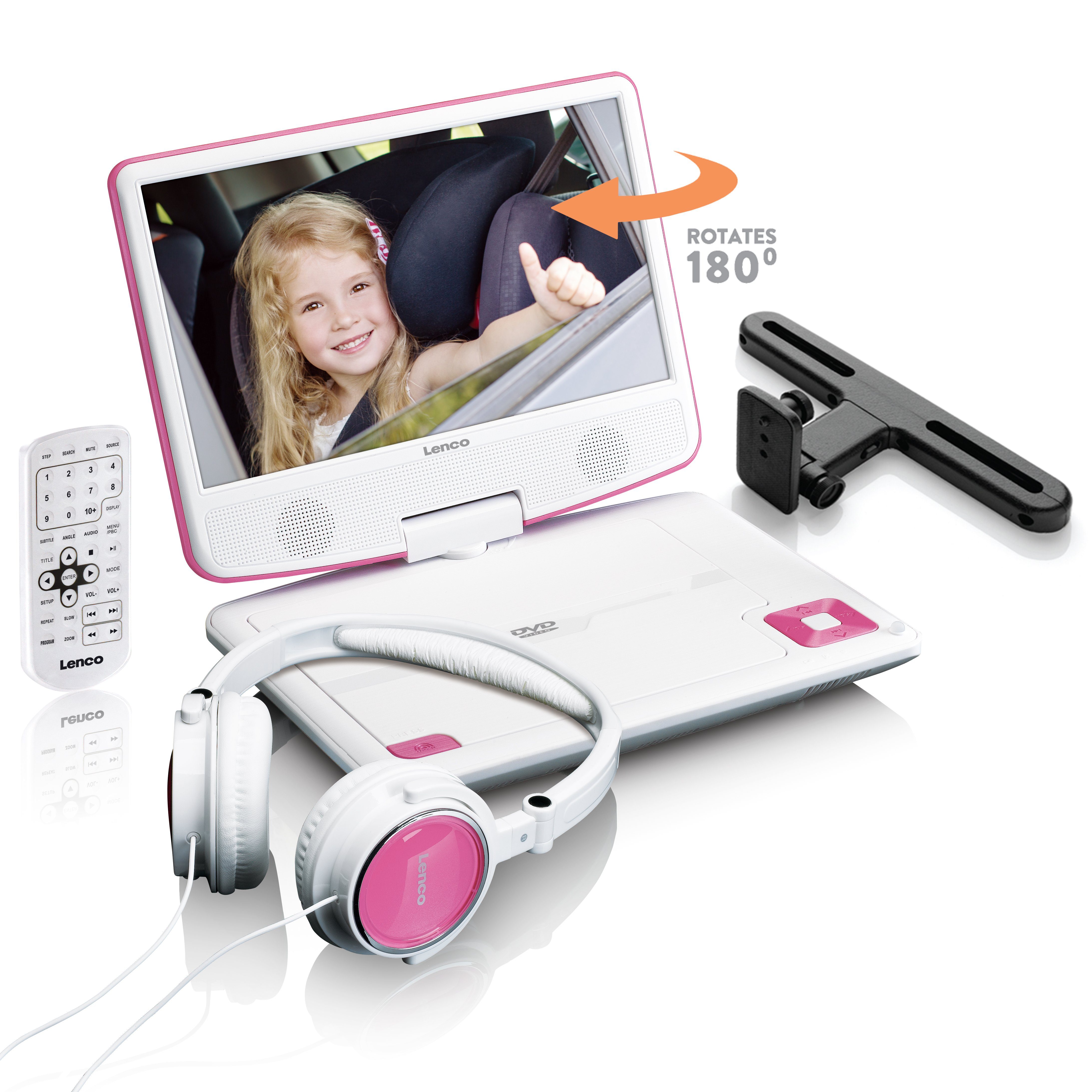 Lenco DVP-910PK Portabler DVD-Player (HD-Auflösung)