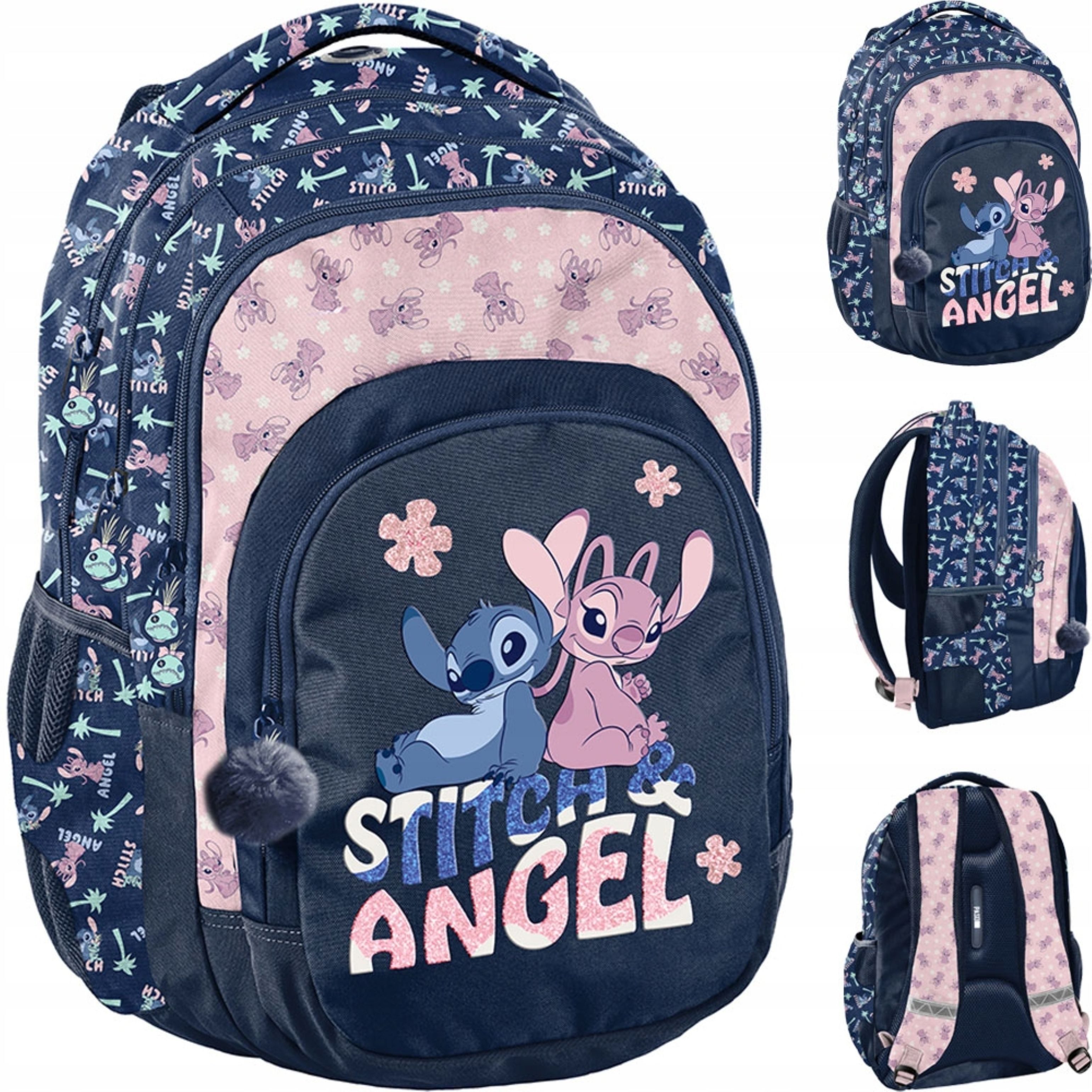 PASO Schulranzen Schulranzen Rucksack Mädchen Stitch & Angel Lilo Kinder Paso