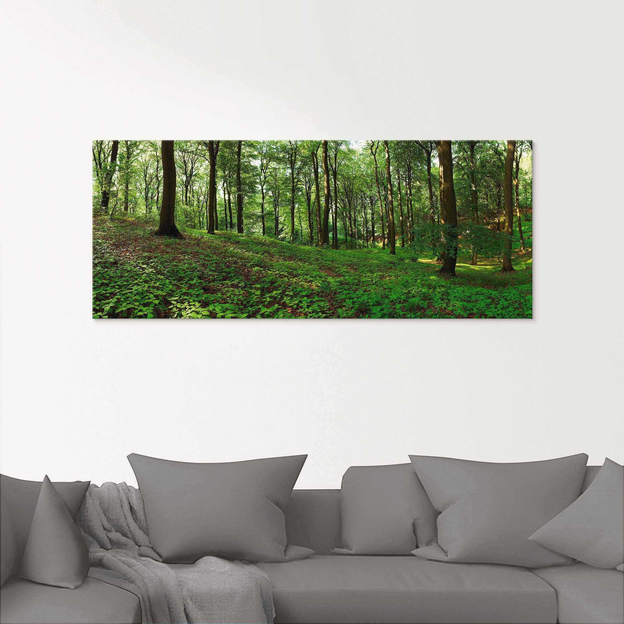 St), (1 Wald verschiedenen Artland in Größen Panorama einem Sommerwald, grünen von Glasbild